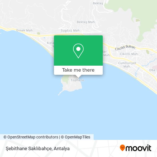 Şebithane Saklıbahçe map