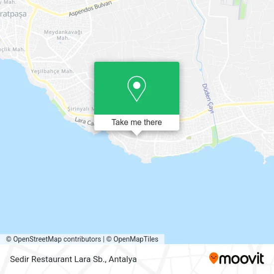 Sedir Restaurant  Lara Sb. map