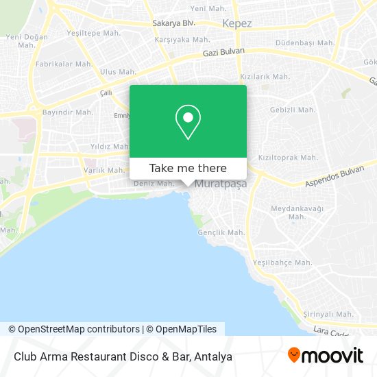 Club Arma Restaurant Disco & Bar map