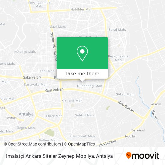 Imalatçi Ankara Siteler Zeynep Mobilya map