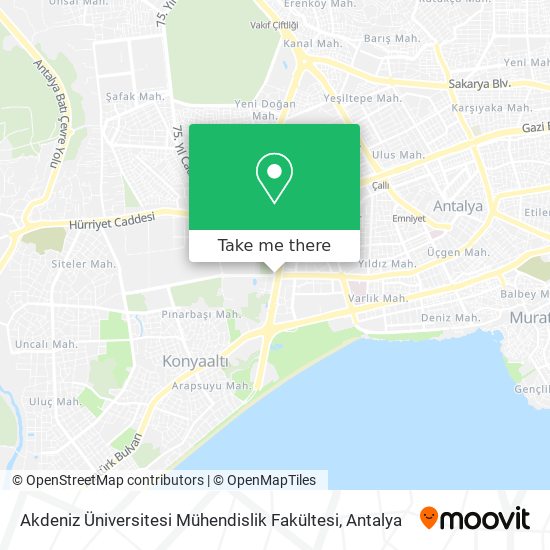 Akdeniz Üniversitesi Mühendislik Fakültesi map