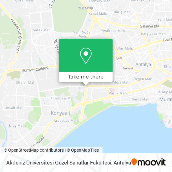 Akdeniz Üniversitesi Güzel Sanatlar Fakültesi map