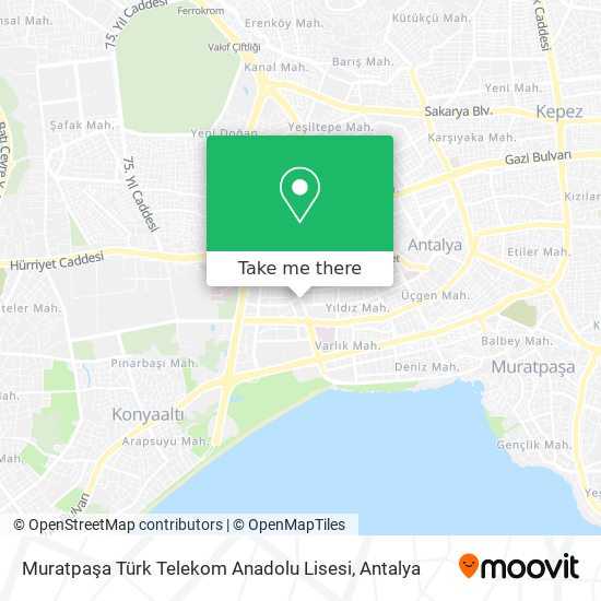 Muratpaşa Türk Telekom Anadolu Lisesi map