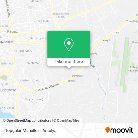 Topçular Mahallesi map