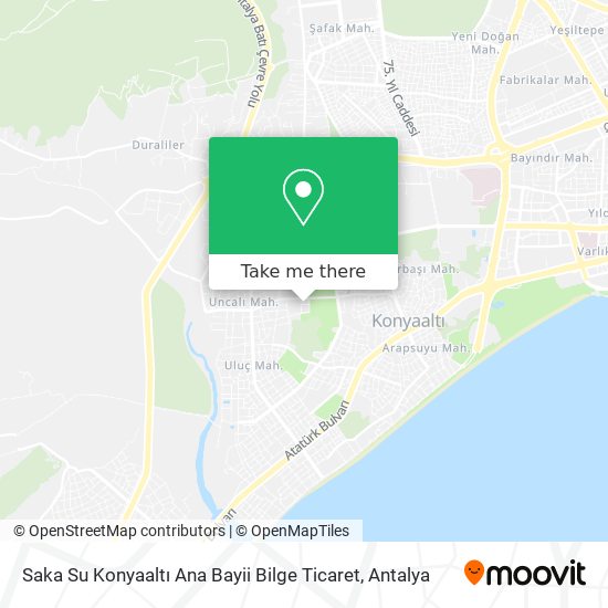 Saka Su Konyaaltı Ana Bayii Bilge Ticaret map