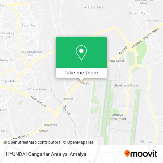 HYUNDAI Cangarlar Antalya map