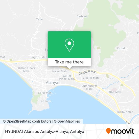 HYUNDAI Alanses Antalya-Alanya map