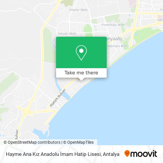 wie komme ich mit bus nach hayme ana kiz anadolu imam hatip lisesi in konyaalti