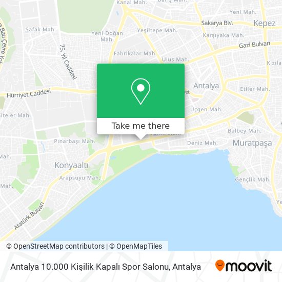 Antalya 10.000 Kişilik Kapalı Spor Salonu map