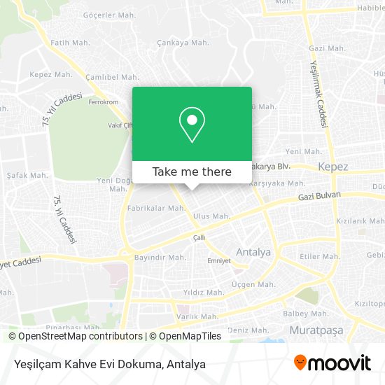 Yeşilçam Kahve Evi Dokuma map