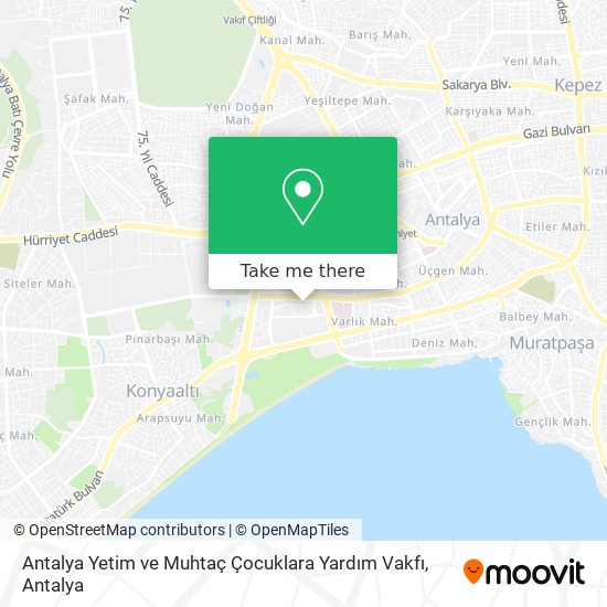 Antalya Yetim ve Muhtaç Çocuklara Yardım Vakfı map