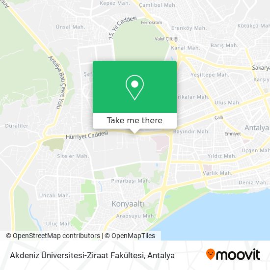 Akdeniz Üniversitesi-Ziraat Fakültesi map