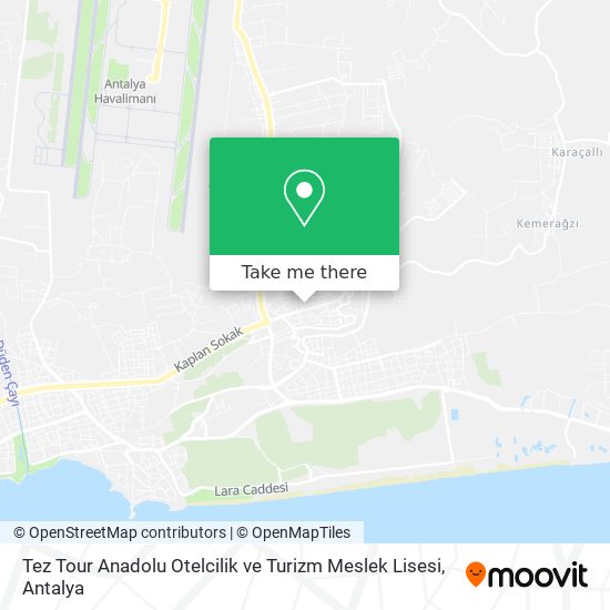 Tez Tour Anadolu Otelcilik ve Turizm Meslek Lisesi map