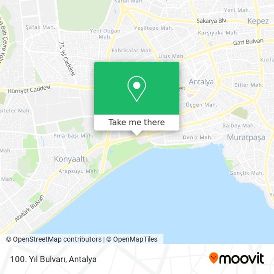 100. Yıl Bulvarı map