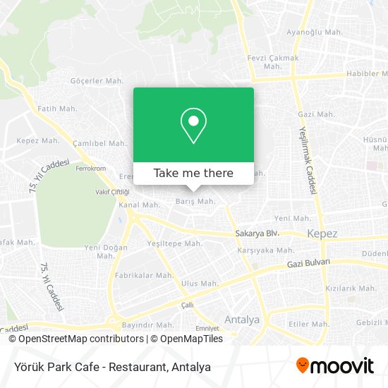 Yörük Park Cafe - Restaurant map