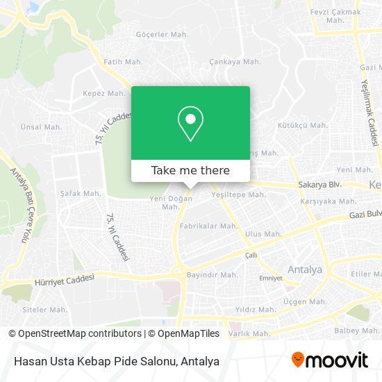 Hasan Usta Kebap Pide Salonu map