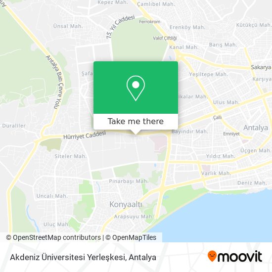 Akdeniz Üniversitesi Yerleşkesi map