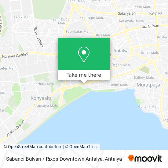 Sabancı Bulvarı / Rixos Downtown Antalya map