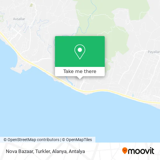 Nova Bazaar, Turkler, Alanya map