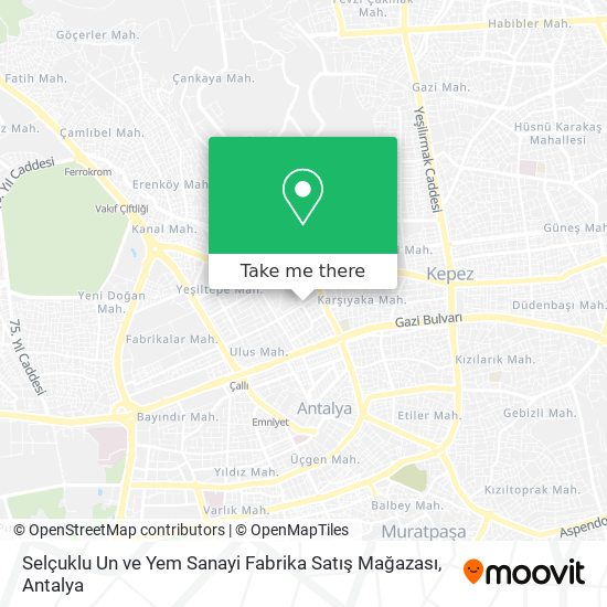 Selçuklu Un ve Yem Sanayi Fabrika Satış Mağazası map
