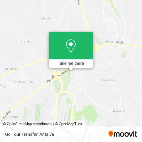 Go Tour Transfer map