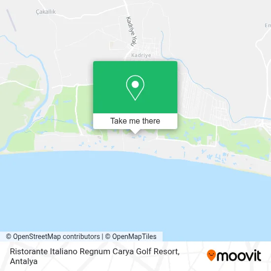 Ristorante Italiano Regnum Carya Golf Resort map