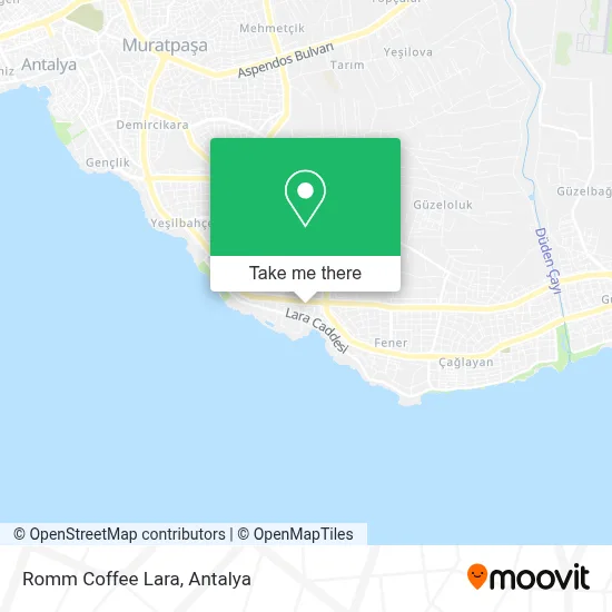 Romm Coffee Lara map
