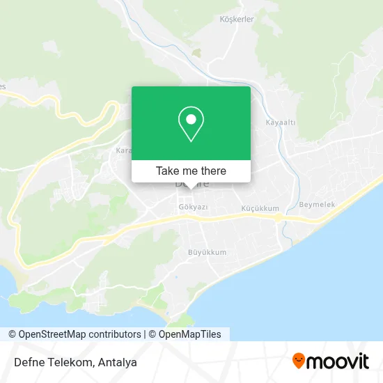 Defne Telekom map