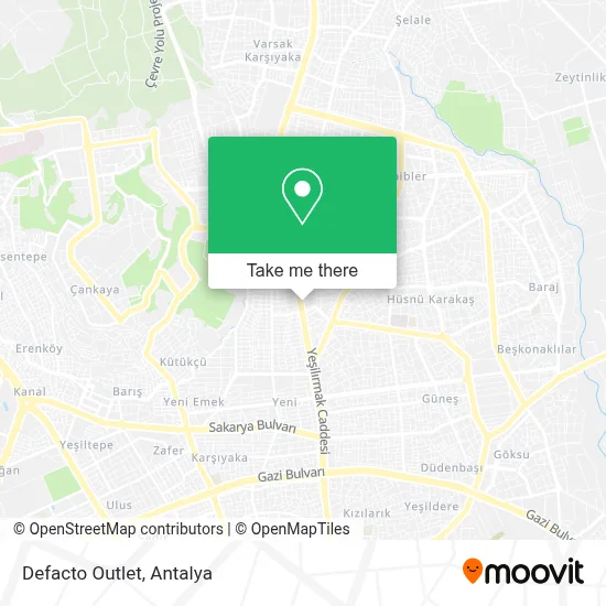 Defacto Outlet map
