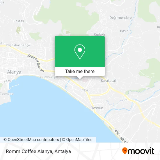 Romm Coffee Alanya map