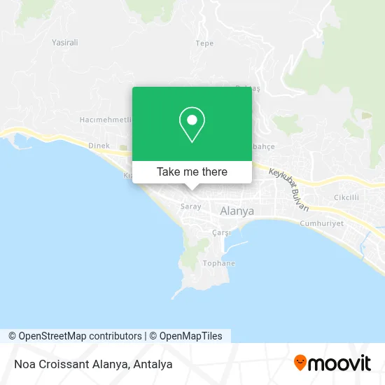 Noa Croissant Alanya map