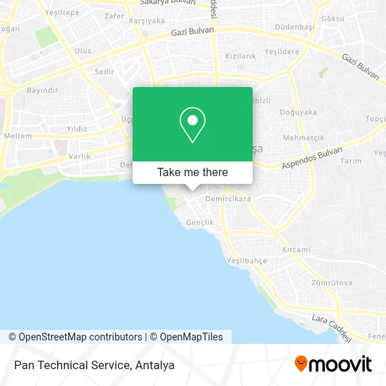 Pan Technical Service map