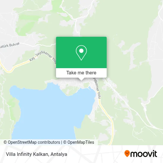 Villa Infinity Kalkan map