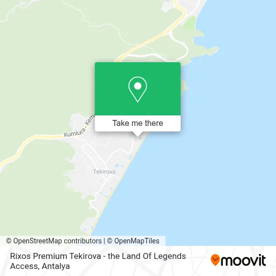 Rixos Premium Tekirova - the Land Of Legends Access map