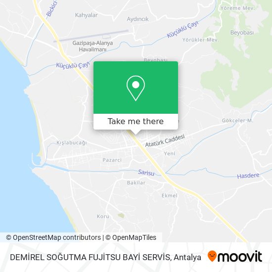 DEMİREL SOĞUTMA FUJİTSU BAYİ SERVİS map