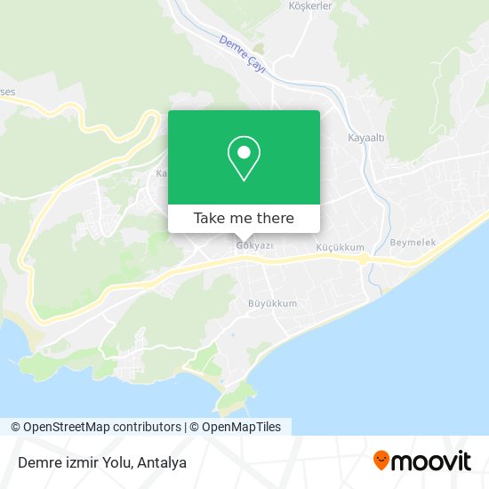 Demre izmir Yolu map