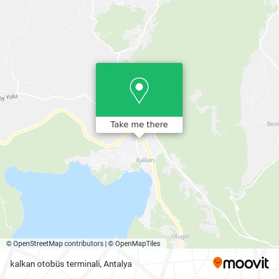 kalkan otobüs terminali map