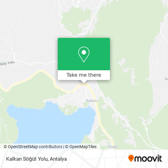 Kalkan Söğüt Yolu map