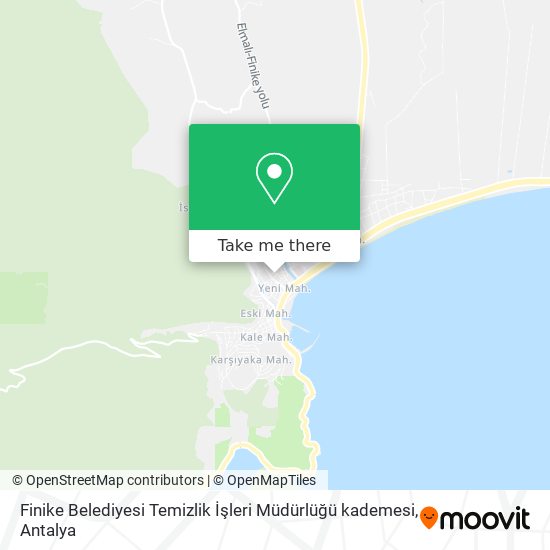 Finike Belediyesi Temizlik İşleri Müdürlüğü kademesi map