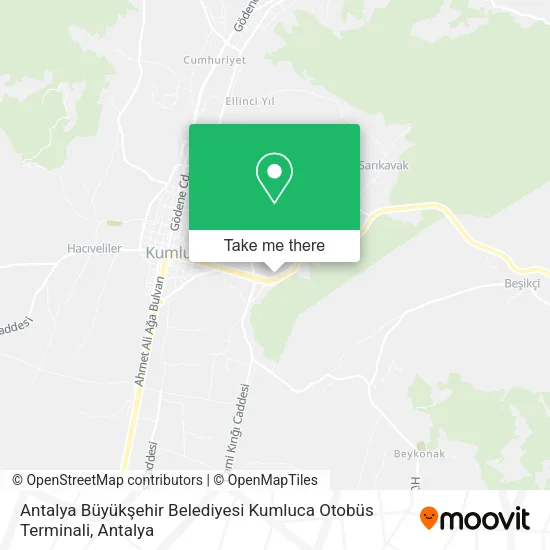 Antalya Büyükşehir Belediyesi Kumluca Otobüs Terminali map