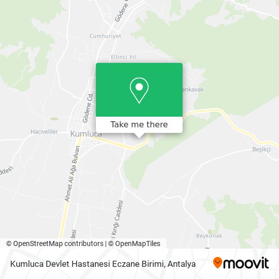 Kumluca Devlet Hastanesi Eczane Birimi map