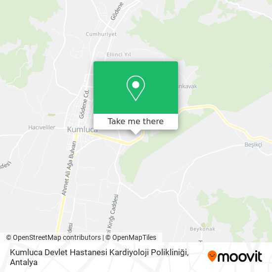 Kumluca Devlet Hastanesi Kardiyoloji Polikliniği map