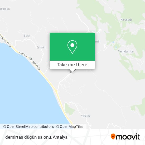 demirtaş düğün salonu map