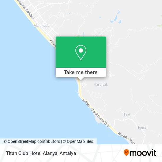 Titan Club Hotel Alanya map