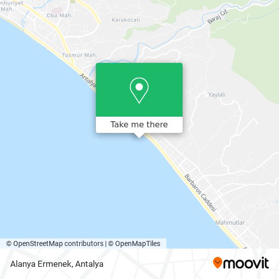 Alanya Ermenek map