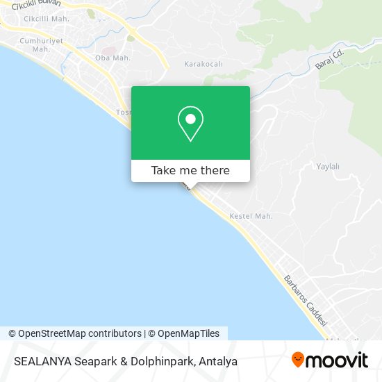SEALANYA Seapark & Dolphinpark map