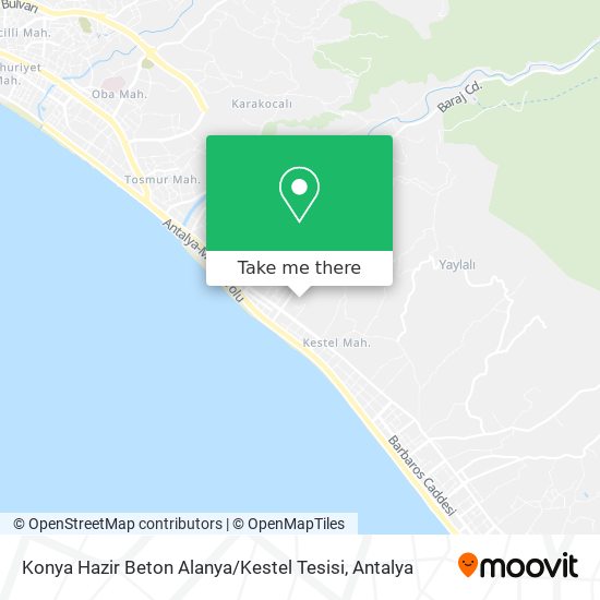 Konya Hazir Beton Alanya / Kestel Tesisi map