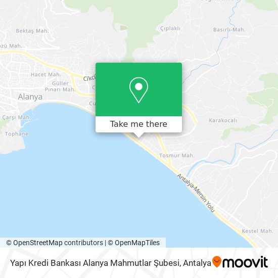 Yapı Kredi Bankası Alanya Mahmutlar Şubesi map