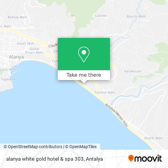 alanya white gold hotel & spa  303 map