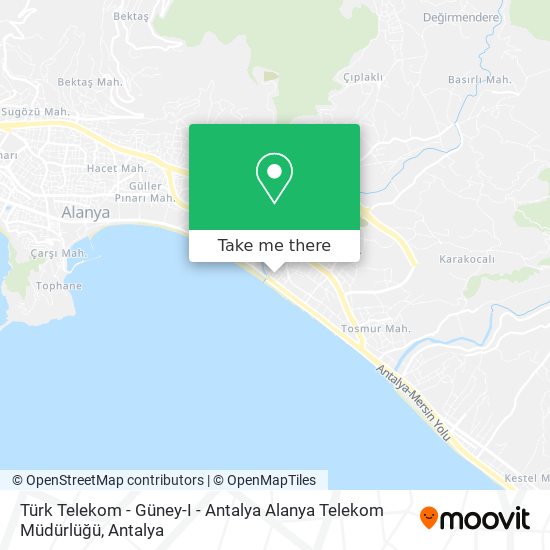 Türk Telekom - Güney-I - Antalya Alanya Telekom Müdürlüğü map
